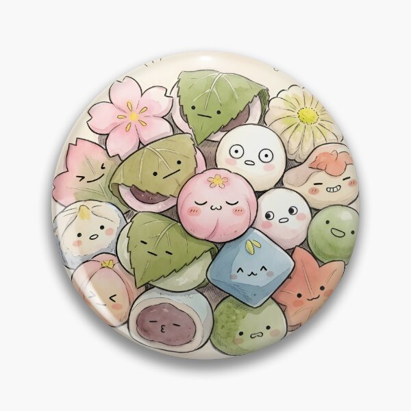 Item preview, Cute Japanese Wagashi Sweets Kawaii Food Illustration designed and sold by DuckOddity.