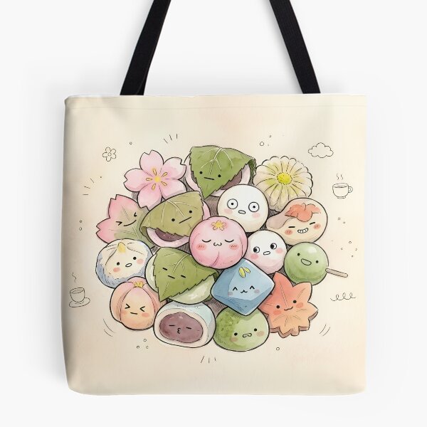 Item preview, Cute Japanese Wagashi Sweets Kawaii Food Illustration designed and sold by DuckOddity.