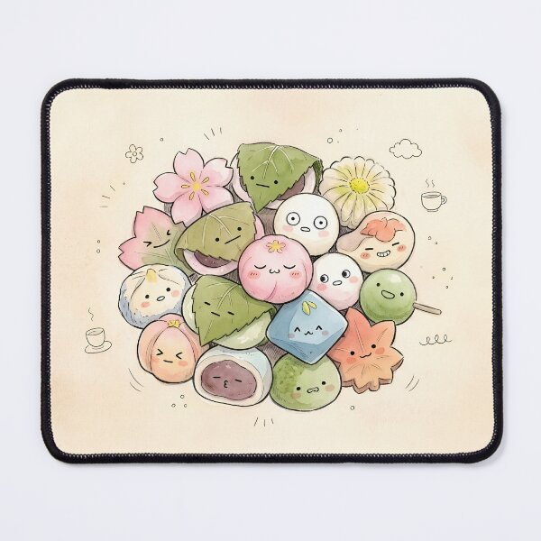 Item preview, Cute Japanese Wagashi Sweets Kawaii Food Illustration designed and sold by DuckOddity.