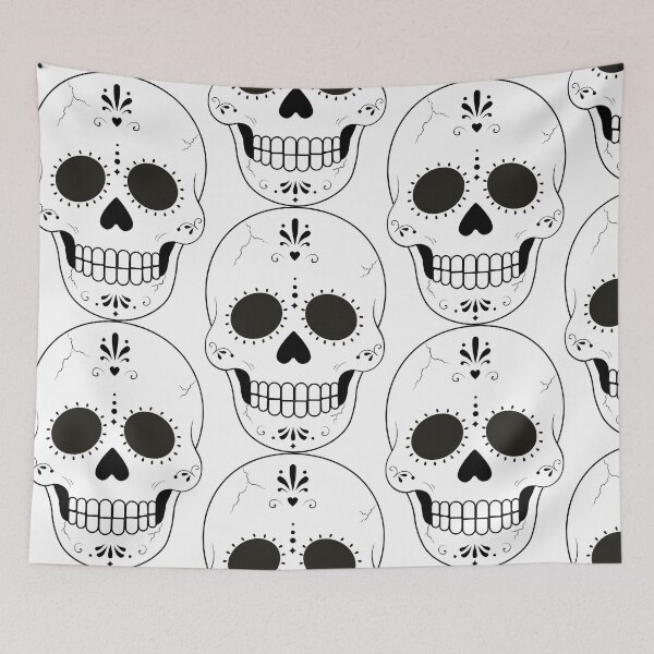 Item preview, Day of the Dead Sugar Skull Ornament and Decorative Elements designed and sold by DoveArtDesigns.