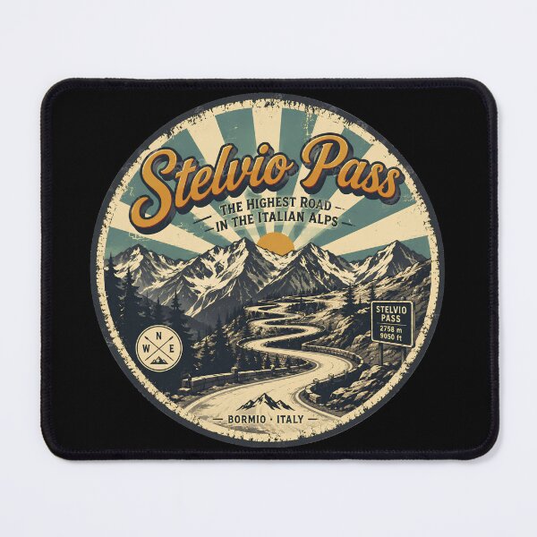Item preview, # Stelvio Pass Italy Vintage Travel – Italian Alps Mountain Road Adventure designed and sold by roam.andprint.