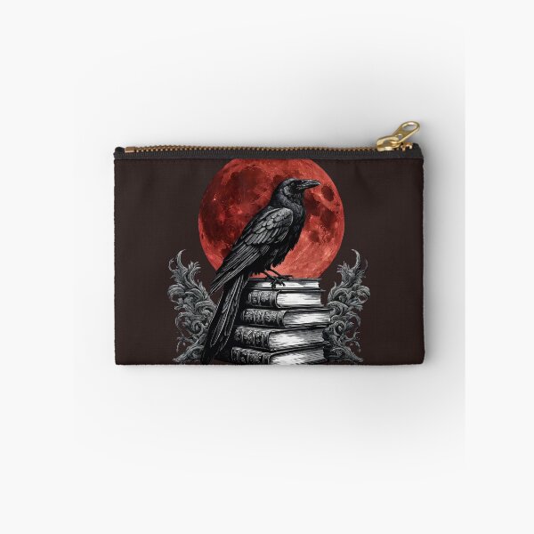 Item preview, Gothic Raven Blood Moon - Dark Academia Library Art designed and sold by Raven Rune Atelier.