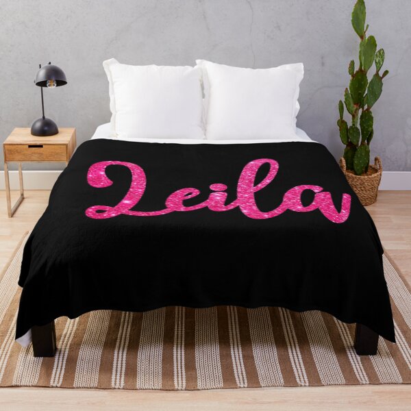 Item preview, Leila Hot Pink Sparkly Personalised Name Design designed and sold by CamilasPrints.