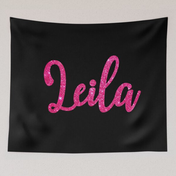 Item preview, Leila Hot Pink Sparkly Personalised Name Design designed and sold by CamilasPrints.