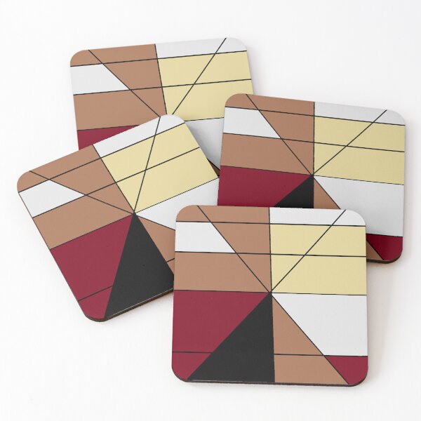 Item preview, Shapes In Colors Of Brown, Burgundy, White & Black designed and sold by VlwHuesOfArt.