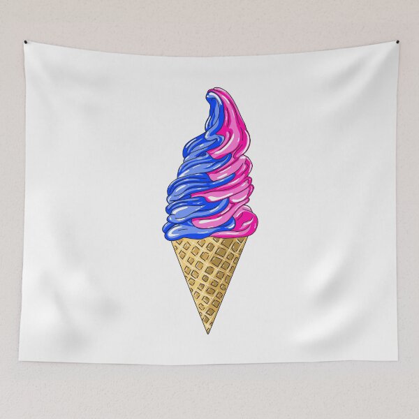 Item preview, Blue And Pink Ice Cream Swirl  designed and sold by missmann.