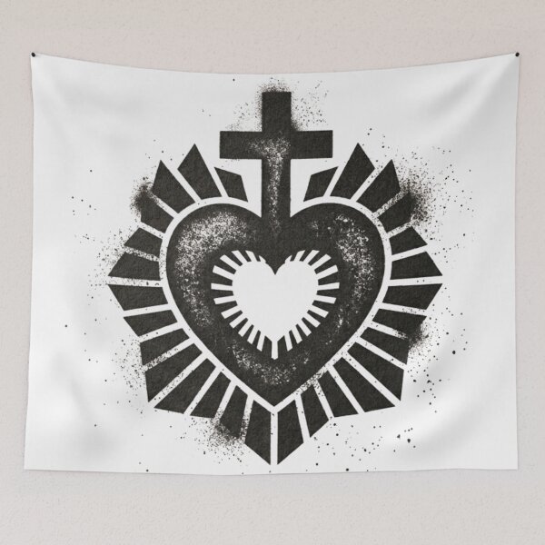 Item preview, Sacred Heart of Jesus Grunge Style designed and sold by MantoSagrado.