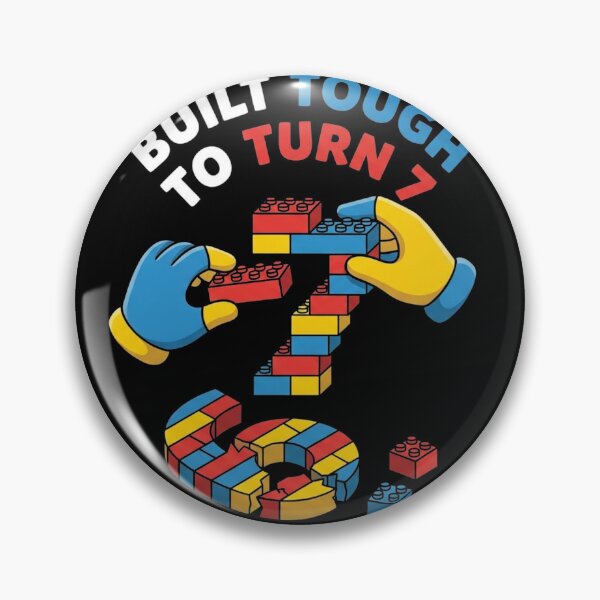 Item preview, Built Tough To Turn 7 Building Blocks 7th Birthday Boy designed and sold by TeNovaStudio ⭐⭐⭐⭐⭐.