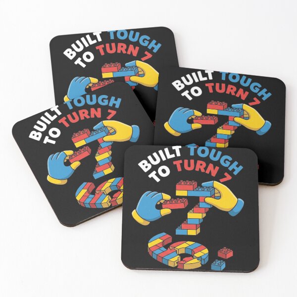 Item preview, Built Tough To Turn 7 Building Blocks 7th Birthday Boy designed and sold by TeNovaStudio ⭐⭐⭐⭐⭐.