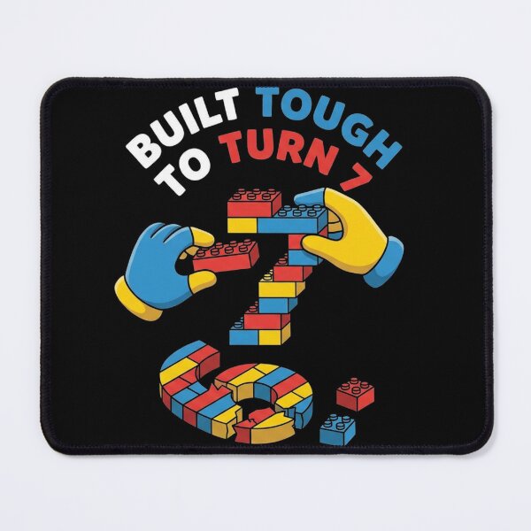 Item preview, Built Tough To Turn 7 Building Blocks 7th Birthday Boy designed and sold by TeNovaStudio ⭐⭐⭐⭐⭐.