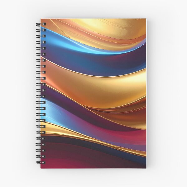 Item preview, Abstract Flowing Gold Red Blue Wave Artwork designed and sold by BetweenForms.