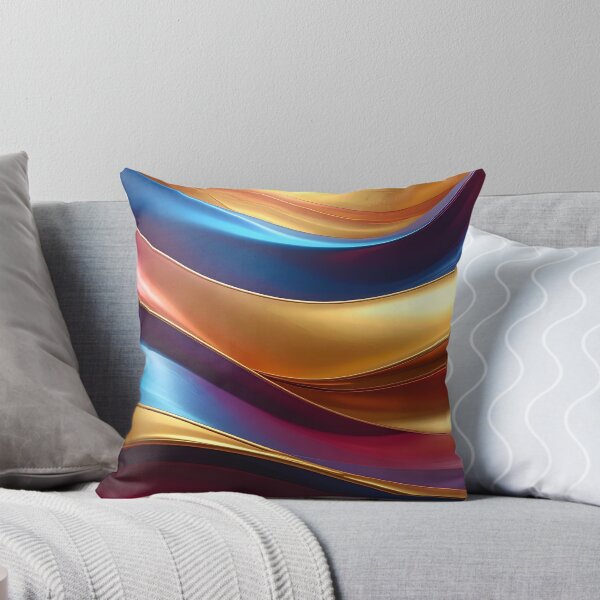 Item preview, Abstract Flowing Gold Red Blue Wave Artwork designed and sold by BetweenForms.
