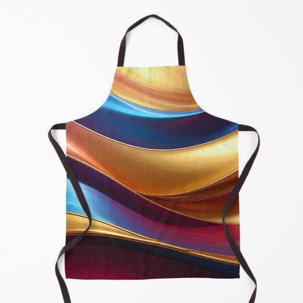 Item preview, Abstract Flowing Gold Red Blue Wave Artwork designed and sold by BetweenForms.
