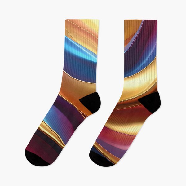 Item preview, Abstract Flowing Gold Red Blue Wave Artwork designed and sold by BetweenForms.