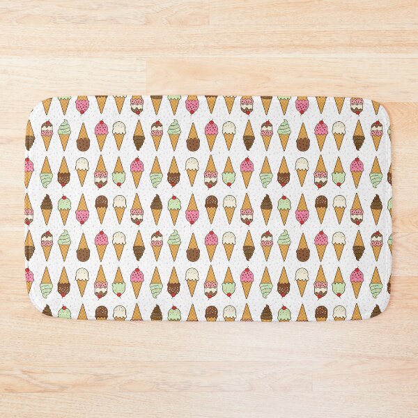 Item preview, Rows of ice cream cones with sprinkles on white background designed and sold by Chantal creates.
