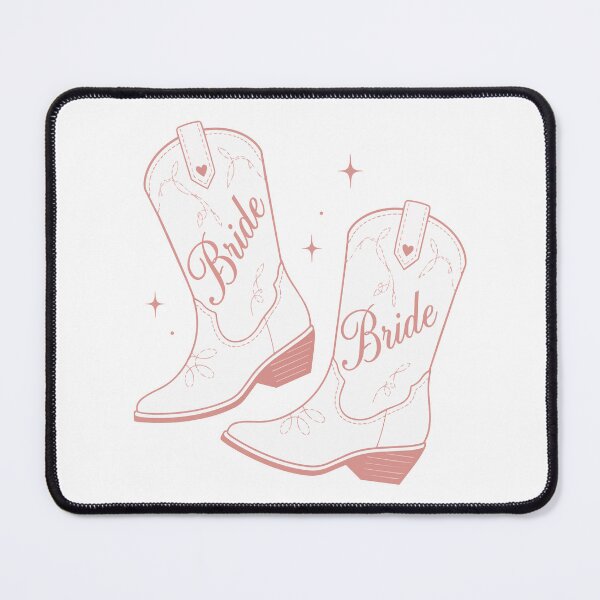 Item preview, Blush Pink "Bride" Wedding Cowboy Boots designed and sold by pixiedustpaint.
