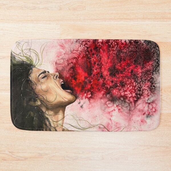 Item preview, Uncontained | Expressive Woman Portrait in Red and Black designed and sold by ArithraStudio.