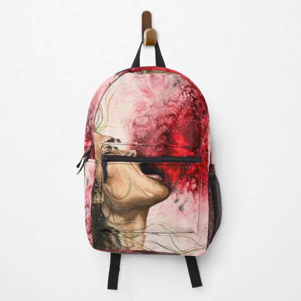 Item preview, Uncontained | Expressive Woman Portrait in Red and Black designed and sold by ArithraStudio.