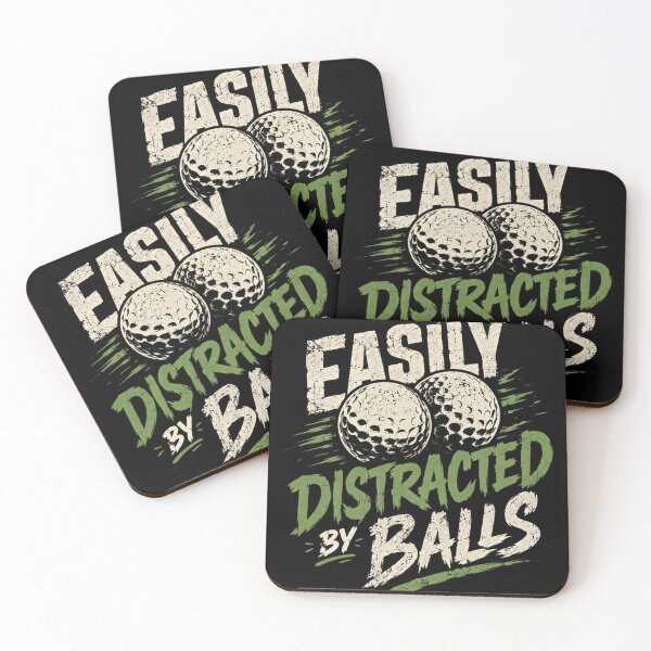 Item preview, Easily Distracted By Balls Golfer Humor Golfing Hobby designed and sold by RetroMini2026.