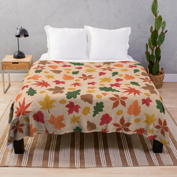 Item preview, Autumn Leaves & Pumpkin Harvest Pattern designed and sold by Hallowed Artistry.
