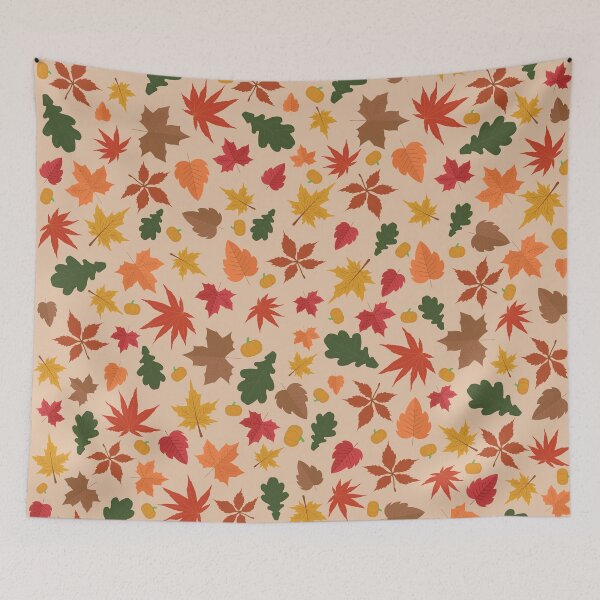 Item preview, Autumn Leaves & Pumpkin Harvest Pattern designed and sold by Hallowed Artistry.