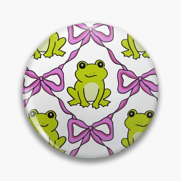 Item preview, Frogs and Pink Croquette Bows designed and sold by CI Creative Design LLC.