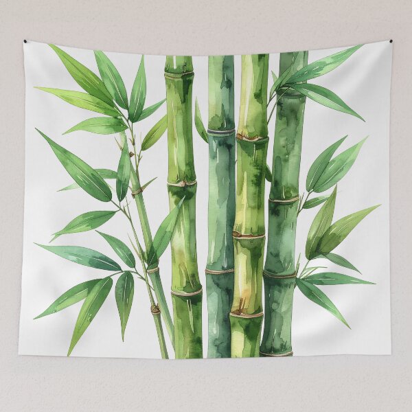 Item preview, Green Japanese Bamboo Stalks  designed and sold by BetweenForms.