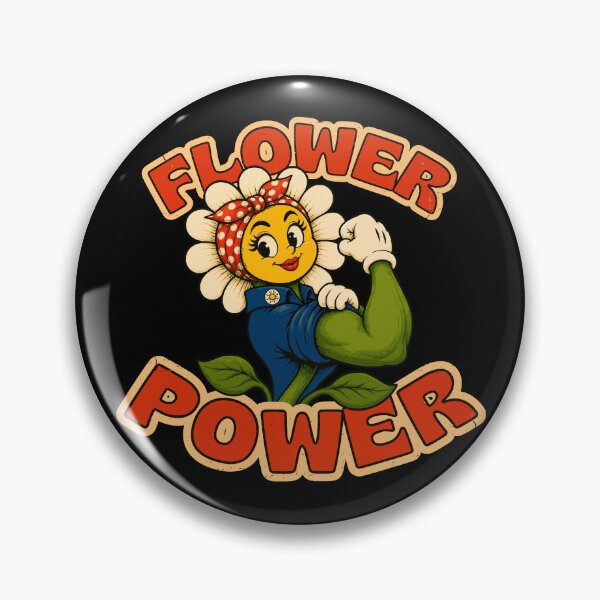 Item preview, Flower Power Rosie – Retro Flower Girl designed and sold by KennyTheBartender.