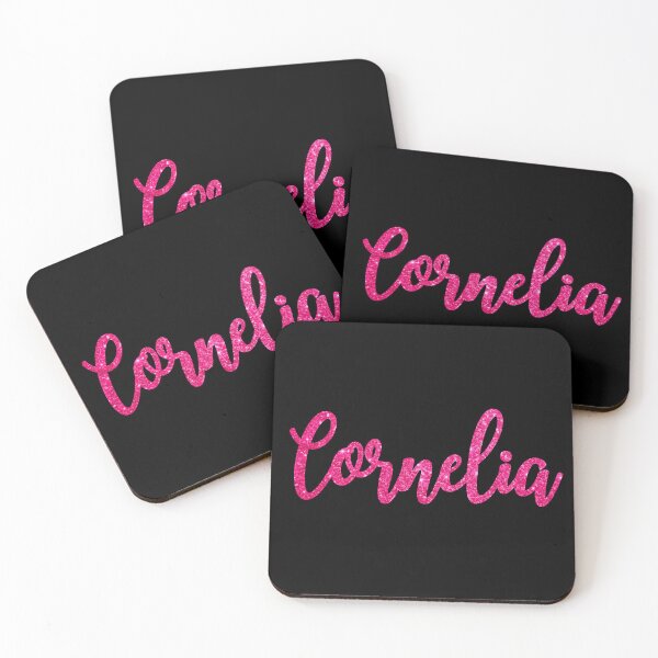 Item preview, Cornelia Hot Pink Sparkly Personalised Name Design designed and sold by CamilasPrints.