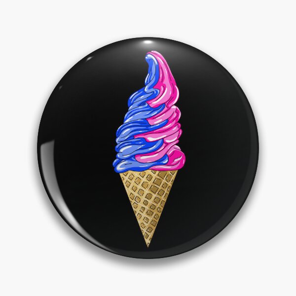 Item preview, Blue And Pink Ice Cream Swirl With Black Background  designed and sold by missmann.