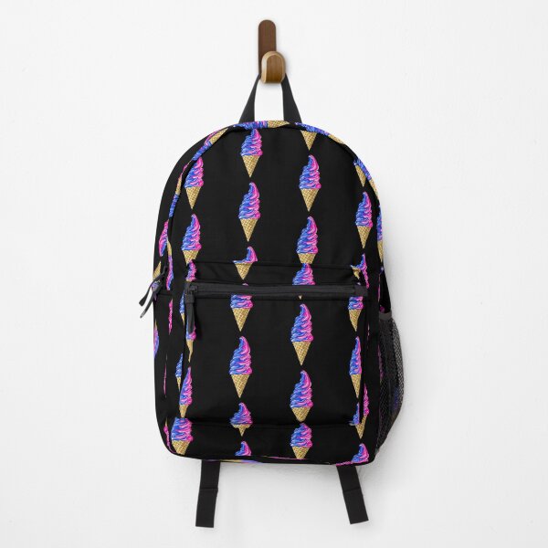 Item preview, Blue And Pink Ice Cream Swirl With Black Background designed and sold by missmann.