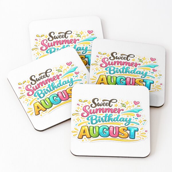 Item preview, Sweet Summer Birthday August Colorful Birthday Shirt designed and sold by bagavons.