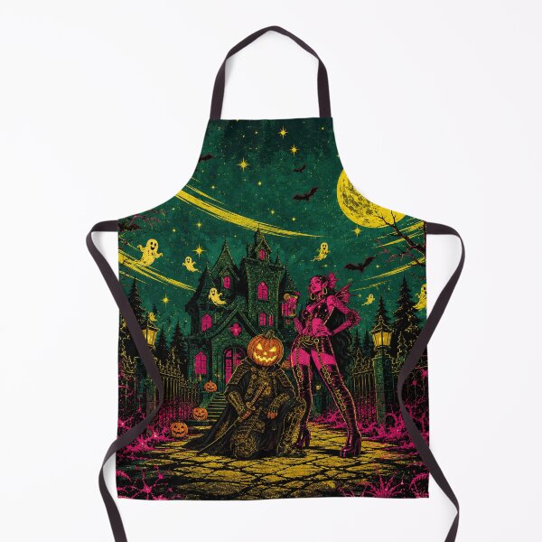 Item preview, Headless Horseman Samurai & Club Queen - Vintage Fantasy Halloween Art designed and sold by TheHorsemanRidesAgain.