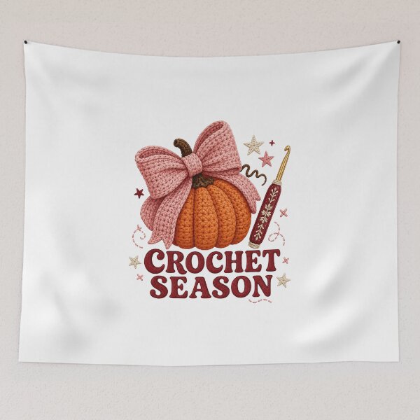 Item preview, Crochet Pumpkin Autumn Yarn Craft Botanical Art designed and sold by AMICO77.