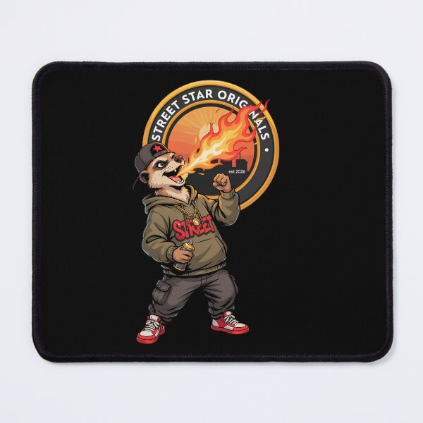 Item preview, Urban Meerkat Fire Breathing Street Artist Cartoon designed and sold by Museum Of Non-Existing Art.