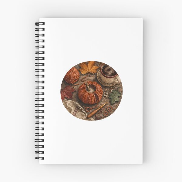 Item preview, Crochet Pumpkin Autumn Yarn Craft Botanical Art designed and sold by AMICO77.