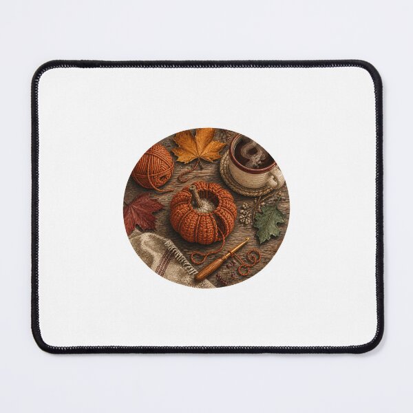 Item preview, Crochet Pumpkin Autumn Yarn Craft Botanical Art designed and sold by AMICO77.