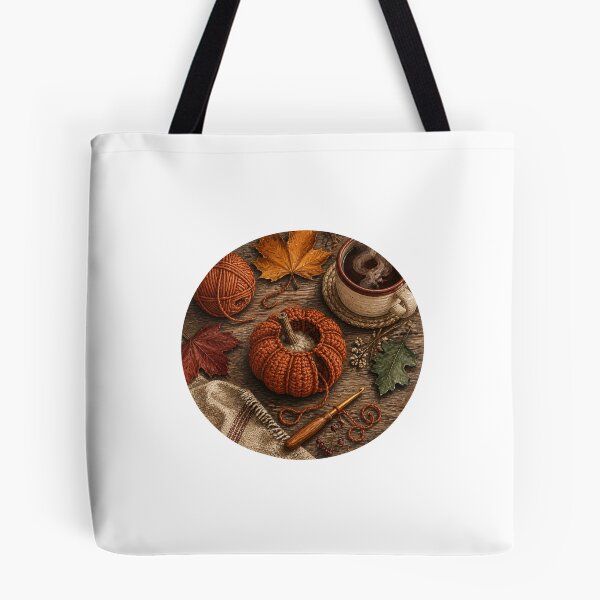 Item preview, Crochet Pumpkin Autumn Yarn Craft Botanical Art designed and sold by AMICO77.