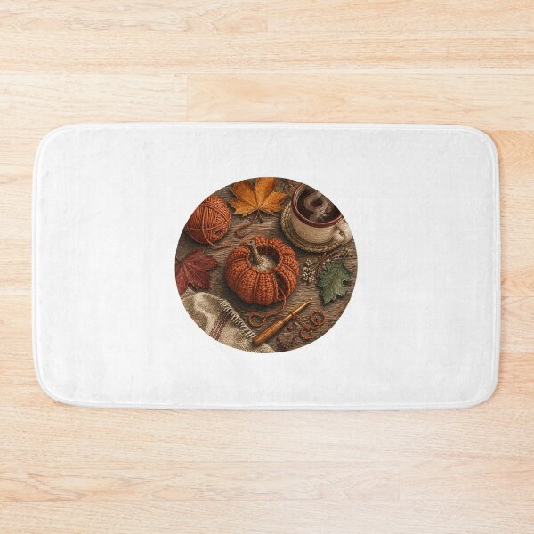Item preview, Crochet Pumpkin Autumn Yarn Craft Botanical Art designed and sold by AMICO77.