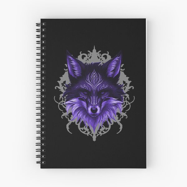 Item preview, goth, purple fox head portrait, mandala  designed and sold by Kirei-Lily.