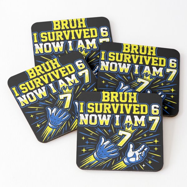 Item preview, Bruh I Survived 6 Now I Am 7 6 7 Meme 7th Birthday Boy designed and sold by TeNovaStudio ⭐⭐⭐⭐⭐.