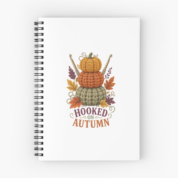 Item preview, Crochet Pumpkin Autumn Yarn Craft Botanical Art designed and sold by AMICO77.