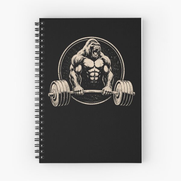 Item preview, Retro Gorilla Powerlifting Barbell Vintage Gym designed and sold by Moizento.