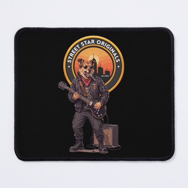Item preview, Urban Dog Playing Guitar and Sings Street Artist Cartoon designed and sold by Museum Of Non-Existing Art.
