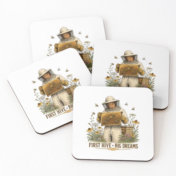 Item preview, Beginner Beekeeper Apiary Honey Bee Botanical Art designed and sold by AMICO77.