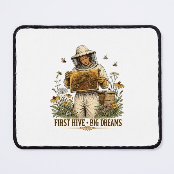 Item preview, Beginner Beekeeper Apiary Honey Bee Botanical Art designed and sold by AMICO77.