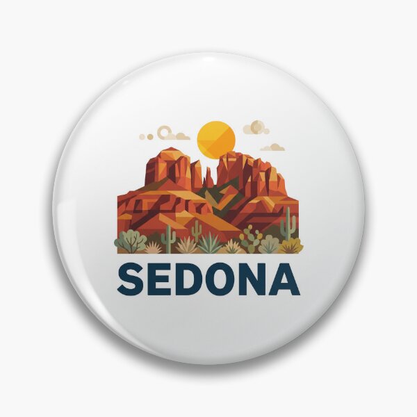 Item preview, Sedona Arizona Red Rocks Geometric Vector Art designed and sold by OzzFrequency.