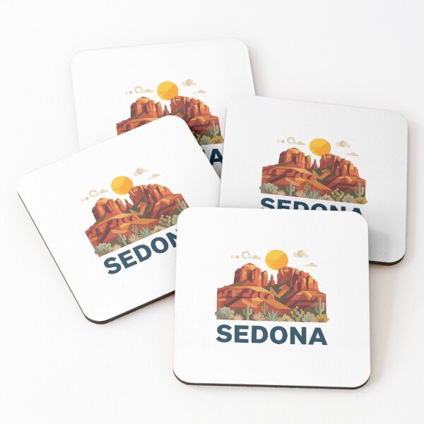 Item preview, Sedona Arizona Red Rocks Geometric Vector Art designed and sold by OzzFrequency.