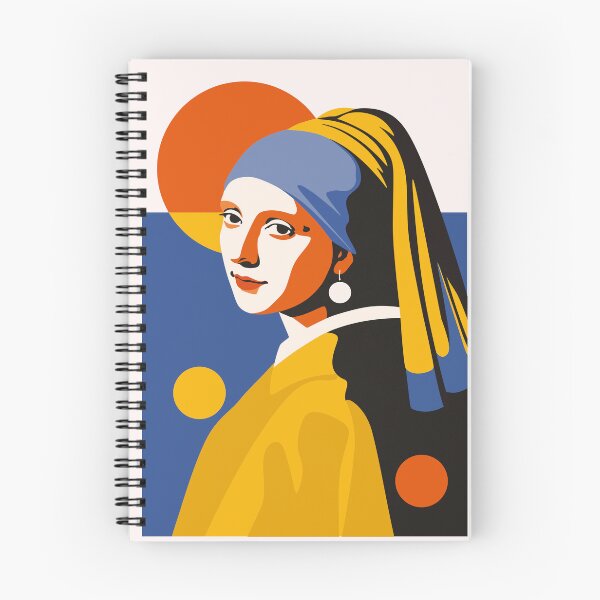 Item preview, Girl with a Pearl Earring | Modern Geometric Art | Vermeer Inspired Portrait | Bauhaus Art Print designed and sold by Studio pod Burom.