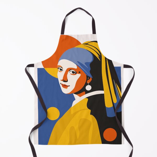 Item preview, Girl with a Pearl Earring | Modern Geometric Art | Vermeer Inspired Portrait | Bauhaus Art Print designed and sold by Studio pod Burom.